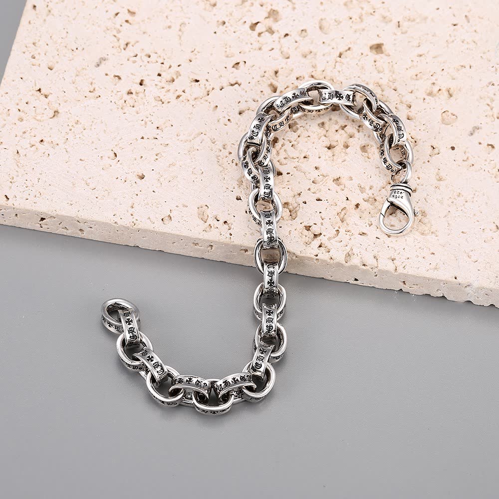 Chrome Hearts Sterling Silver 'In God We Trust' Bracelet